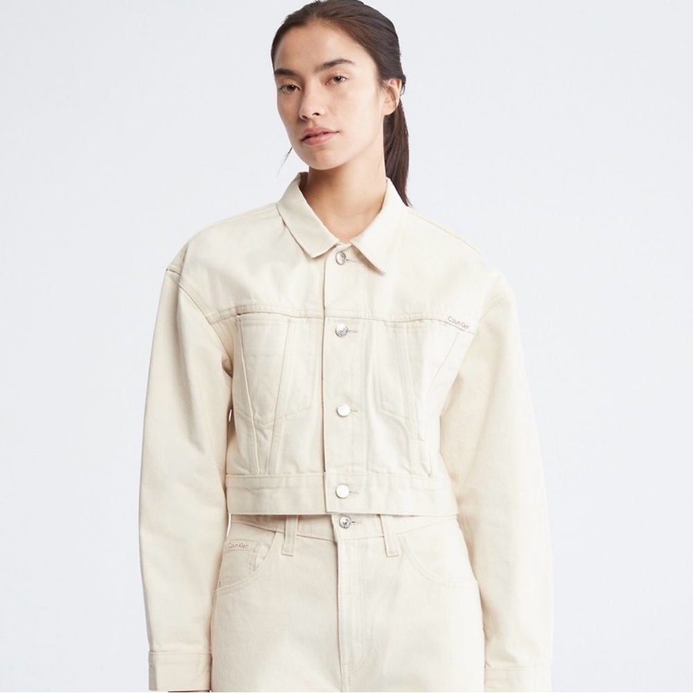 Calvin Klein Cream Jean Jacket